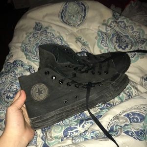 all black high top converse size:9